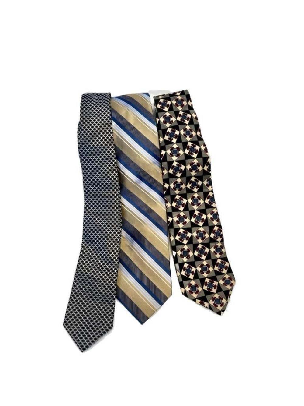 Lot of 3 Men's Neckties: Pronto Uomo, Zanzara, and The Cole Timberlake Collectio